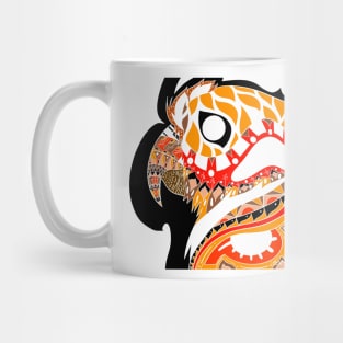 red orange parrot ecopop mexican guacamaya Mug